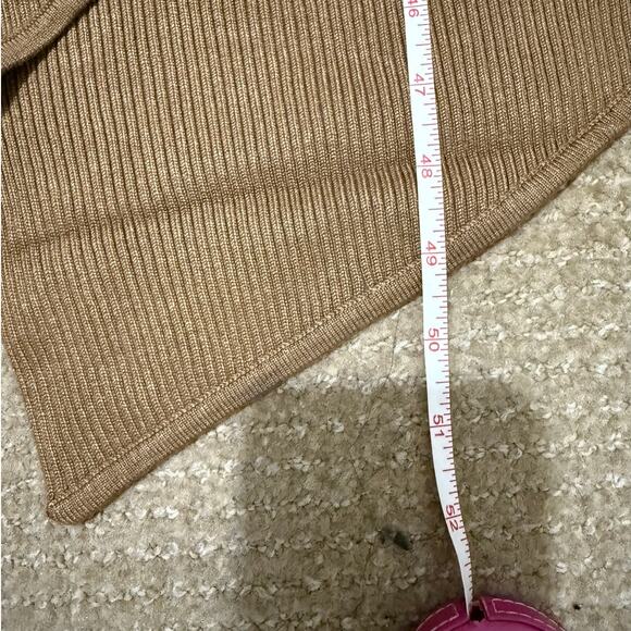 NWT Fashion Nova Tamara Camel Ribbed Knit Sweater Maxi Bodycon Dress Size 2XL - Picture 7 of 12